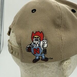 Vintage Nebraska Cornhuskers Colosseum SnapBack Hat Brown Spell Out Logo